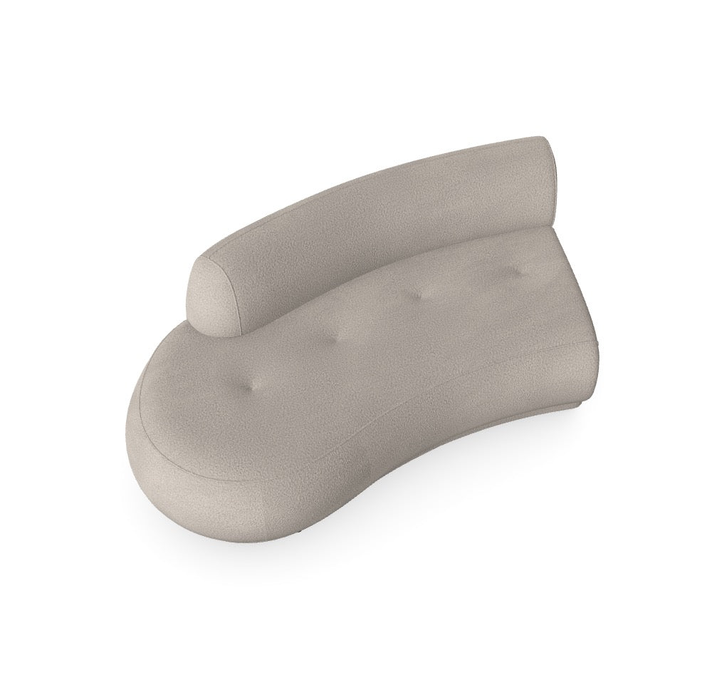 Gio Modulares Sofa – Langes Endmodul Offen Links, Bezug Abriamo 3