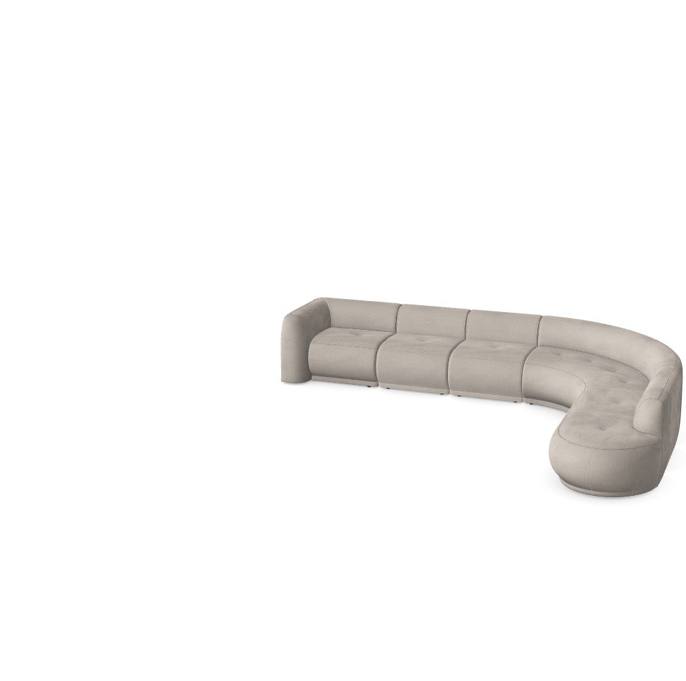Luxusbetten24 Gio Modulares Sofa mit Abriamo 3 Bezug