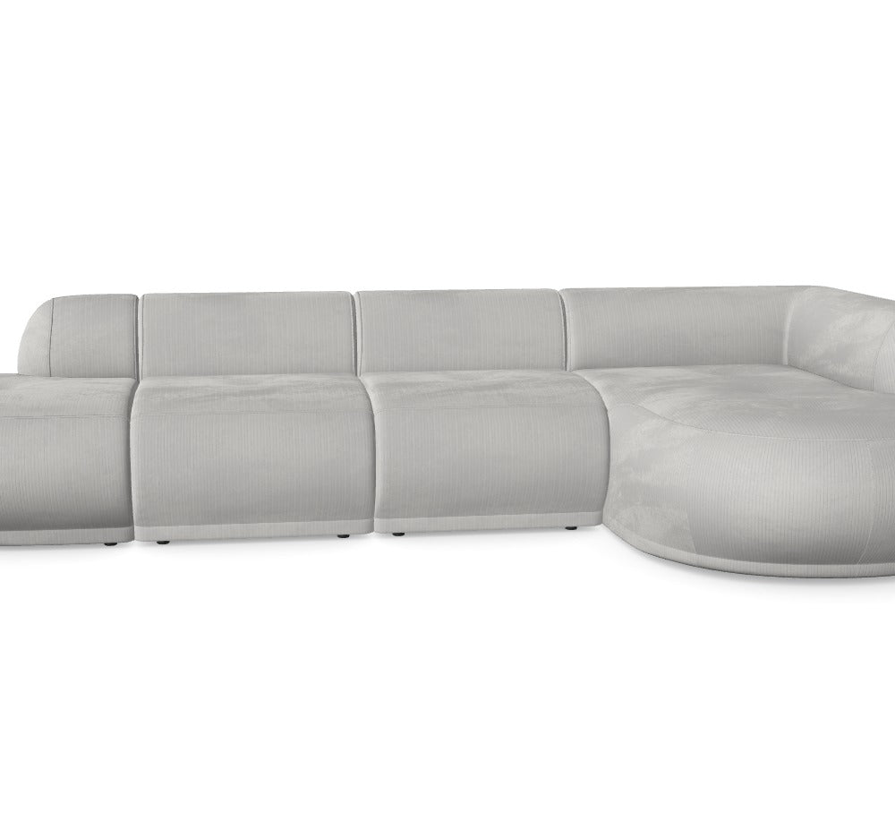 Luxusbetten24 Modulares Sofa Gio mit Anafi 1 Bezug
