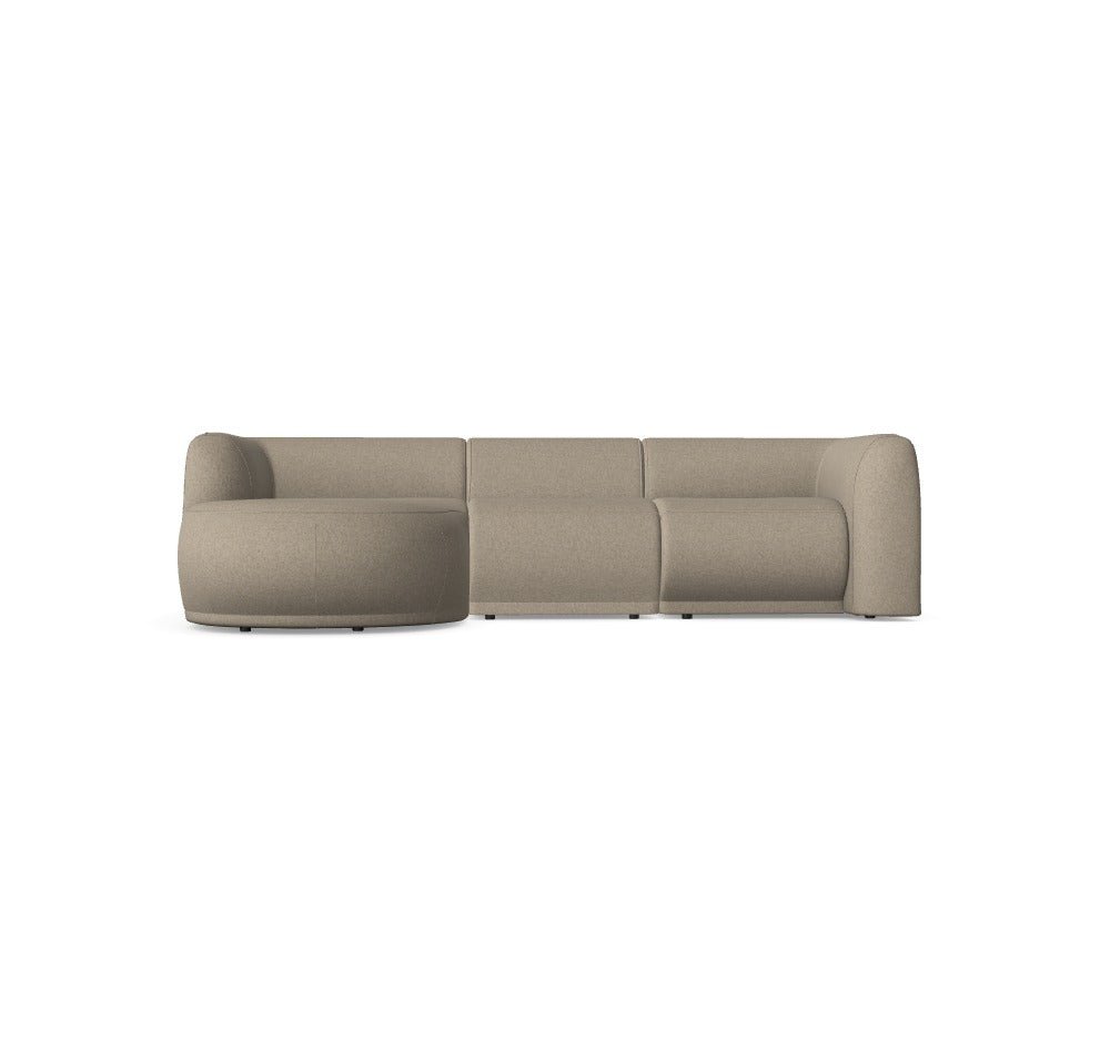 Luxusbetten24 Modulares Sofa Gio - Sesame 30 Bezug