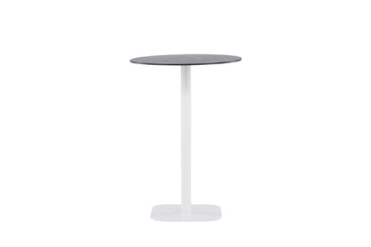 Luxusbetten24 Belmont Gartentisch Ø70 cm Weißes Aluminiumgestell