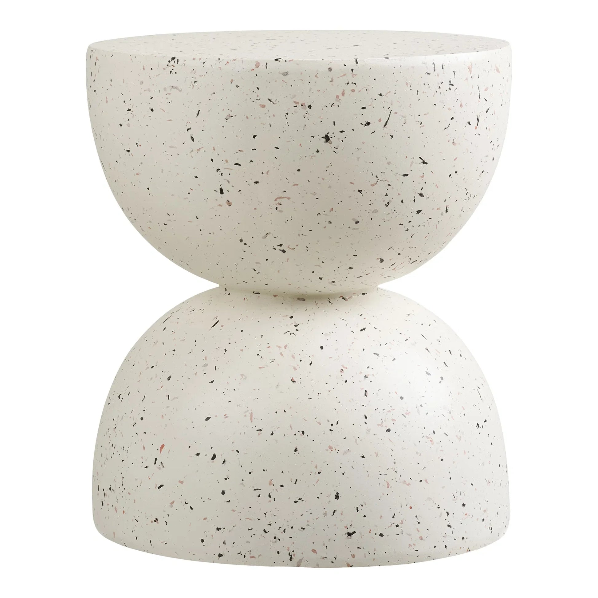 Luxusbetten24 Norvellen Garten Beistelltisch Magnesiumoxid Fiberglas Creme Weiß