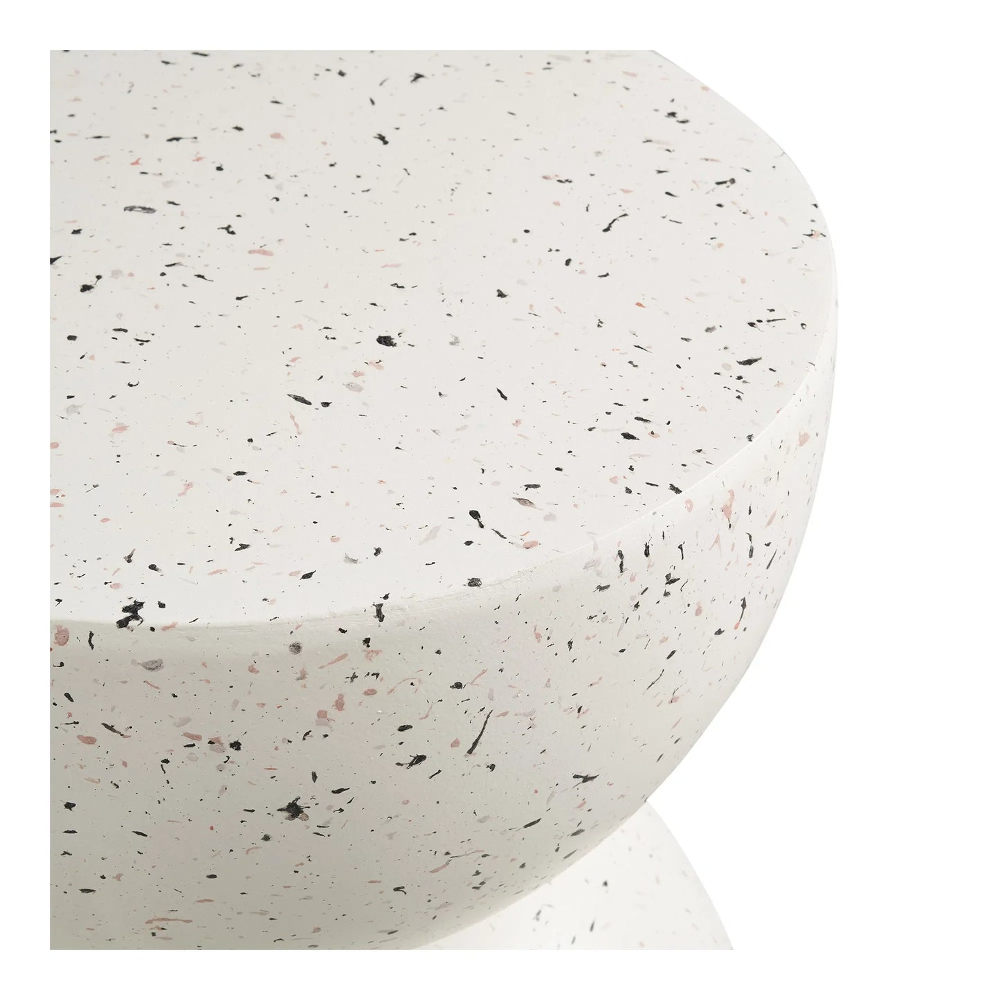 Luxusbetten24 Norvellen Garten Beistelltisch Magnesiumoxid Fiberglas Creme Weiß