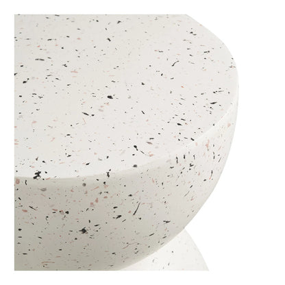Luxusbetten24 Norvellen Garten Beistelltisch Magnesiumoxid Fiberglas Creme Weiß
