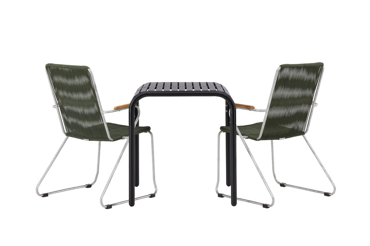 Kaloro Garten Cafégruppe 3‑teiliges Set Grün