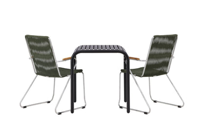 Kaloro Garten Cafégruppe 3‑teiliges Set Grün