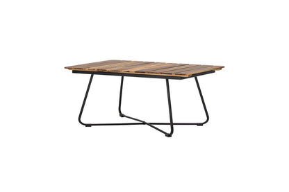 Beri Garten-Couchtisch aus Akazienholz mit Metallgestell, Braun Design