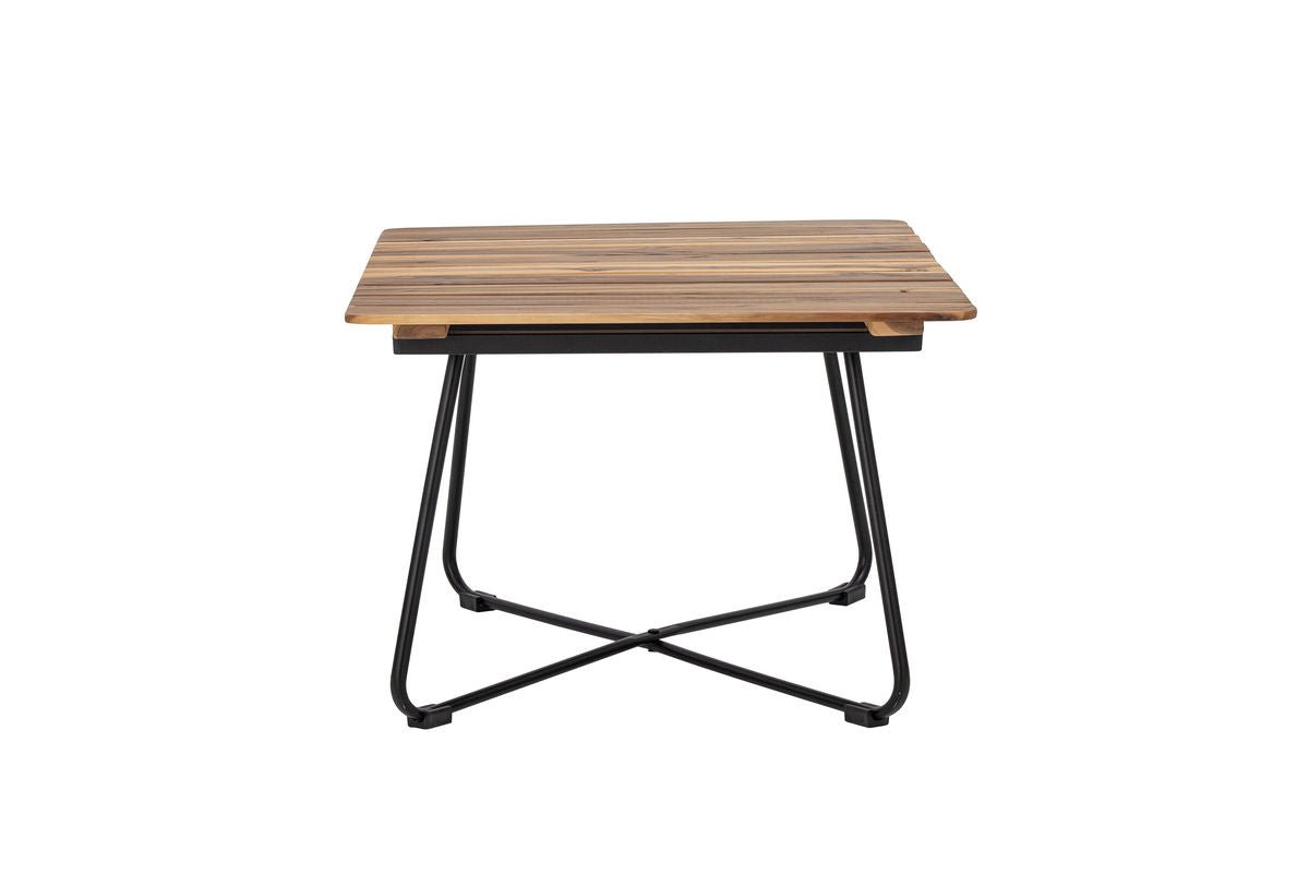Beri Garten-Couchtisch aus Akazienholz mit Metallgestell, Braun Design