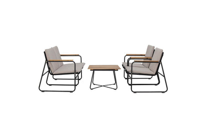 Beri Garten-Couchtisch aus Akazienholz mit Metallgestell, Braun Design