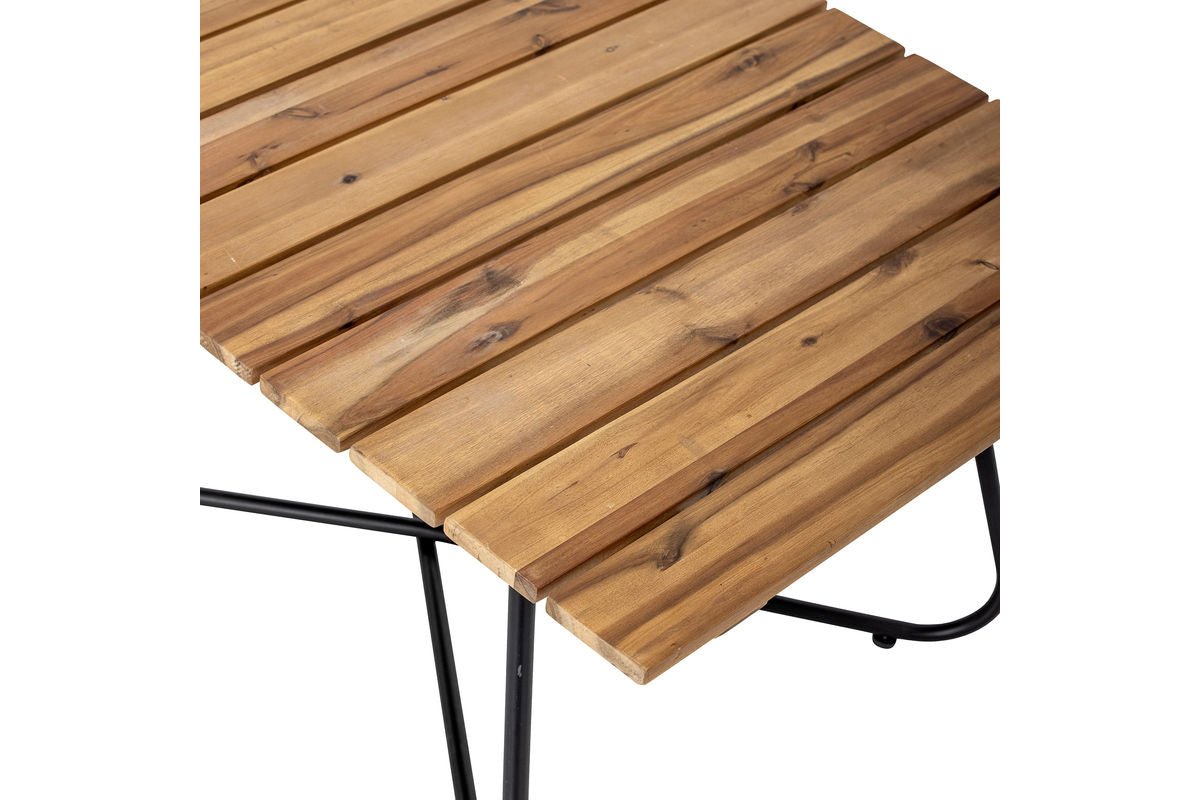 Beri Garten-Couchtisch aus Akazienholz mit Metallgestell, Braun Design