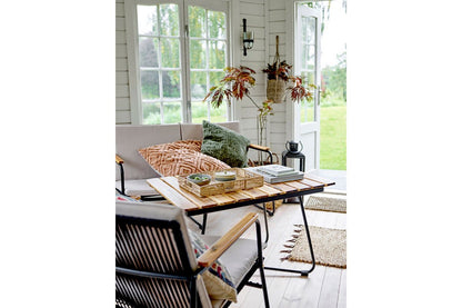 Beri Garten-Couchtisch aus Akazienholz mit Metallgestell, Braun Design