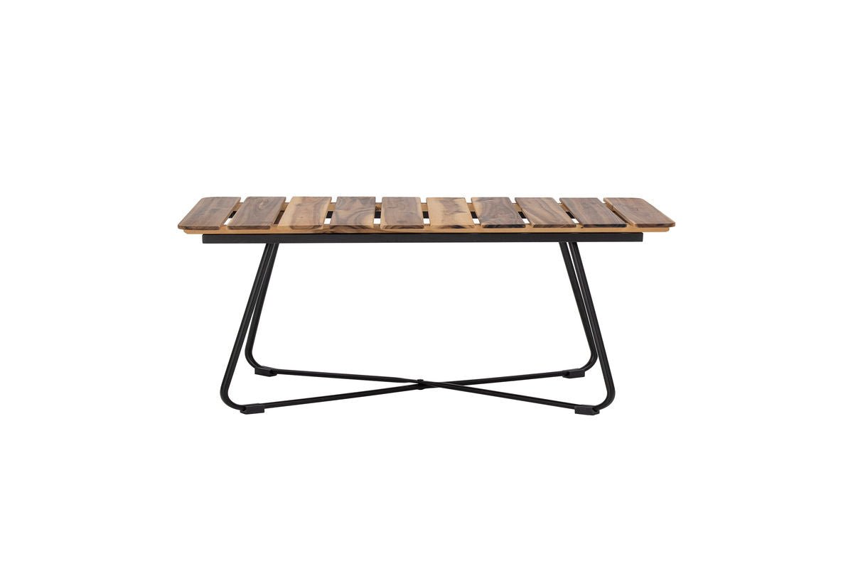 Beri Garten-Couchtisch aus Akazienholz mit Metallgestell, Braun Design