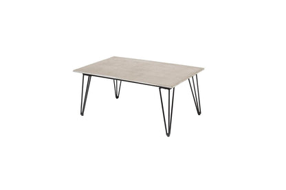 Sovar Garten-Couchtisch, Wetterfestes Fibercement, Grau, Metallgestell Modern Outdoor