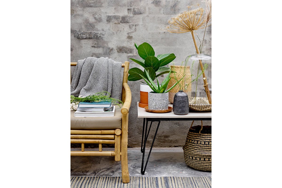 Sovar Garten-Couchtisch, Wetterfestes Fibercement, Grau, Metallgestell Modern Outdoor