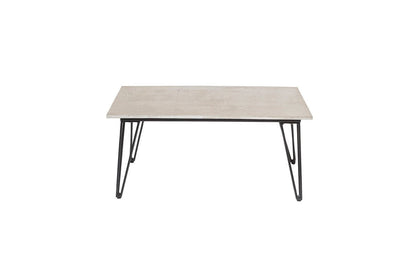 Sovar Garten-Couchtisch, Wetterfestes Fibercement, Grau, Metallgestell Modern Outdoor