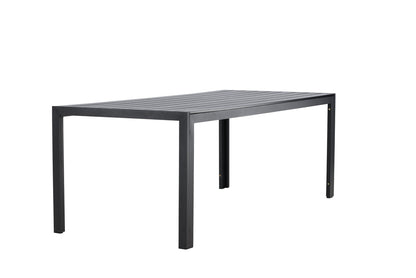 Luxusbetten24 Amalfi Gartentisch 205x90 cm Aluminium‑Polywood, Beige oder Schwarz