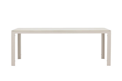 Luxusbetten24 Amalfi Gartentisch 205x90 cm Aluminium‑Polywood, Beige oder Schwarz