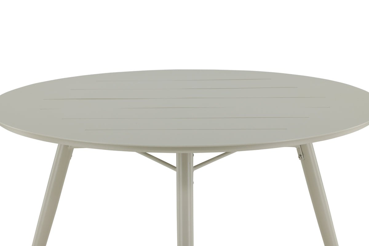 Arbor Beiger Aluminium Gartentisch Ø 120 cm Für Garten