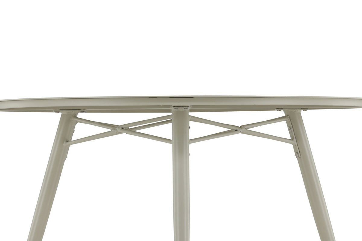 Arbor Beiger Aluminium Gartentisch Ø 120 cm Für Garten