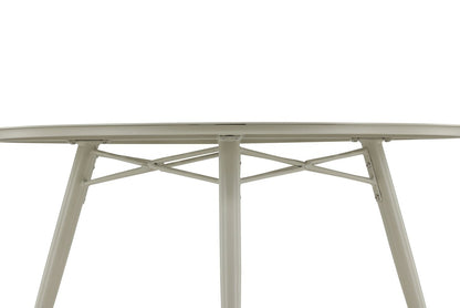 Arbor Beiger Aluminium Gartentisch Ø 120 cm Für Garten