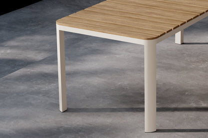 Garten Esstisch Ätna 210x90 cm Beige Tischplatte Aintwood
