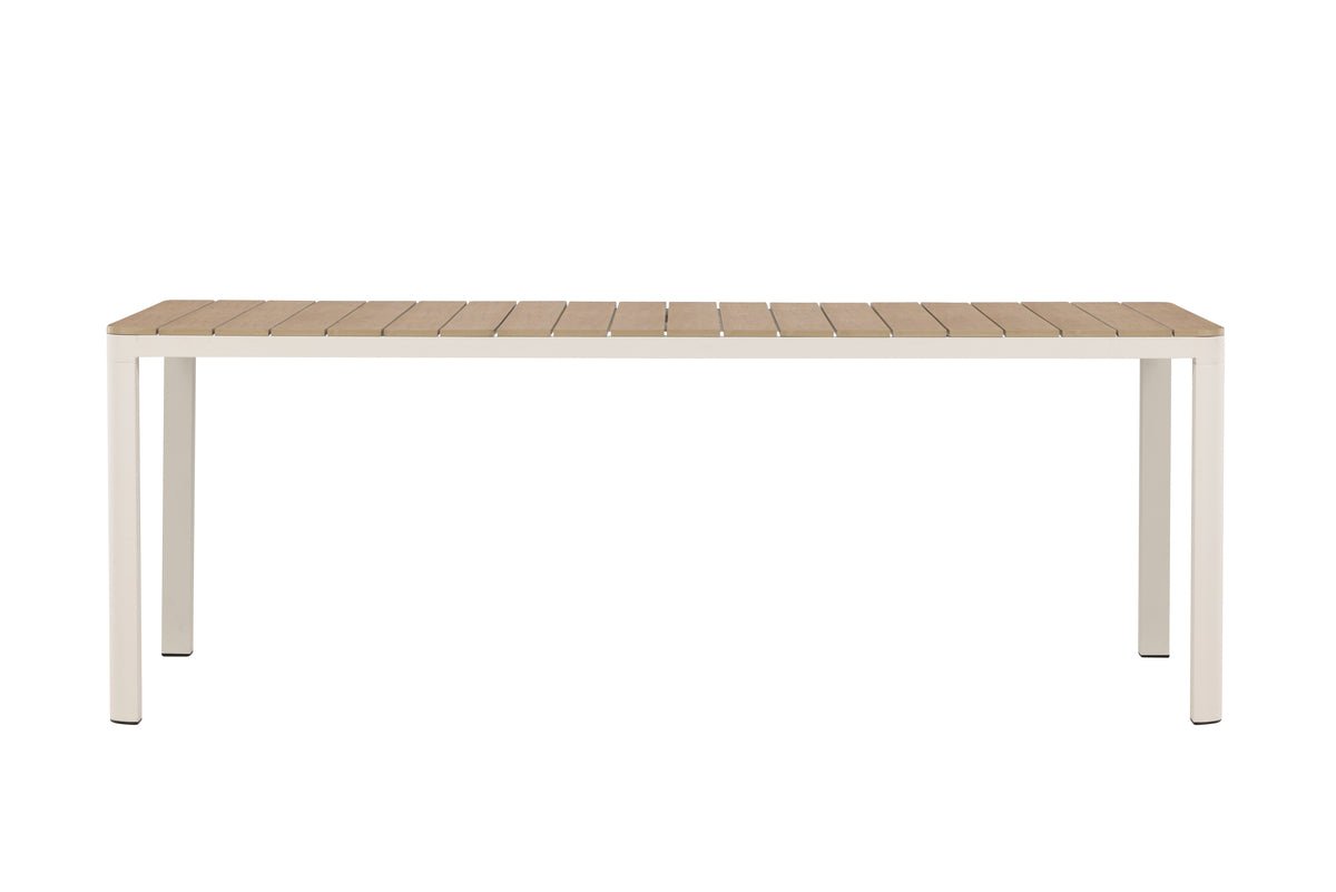 Garten Esstisch Ätna 210x90 cm Beige Tischplatte Aintwood