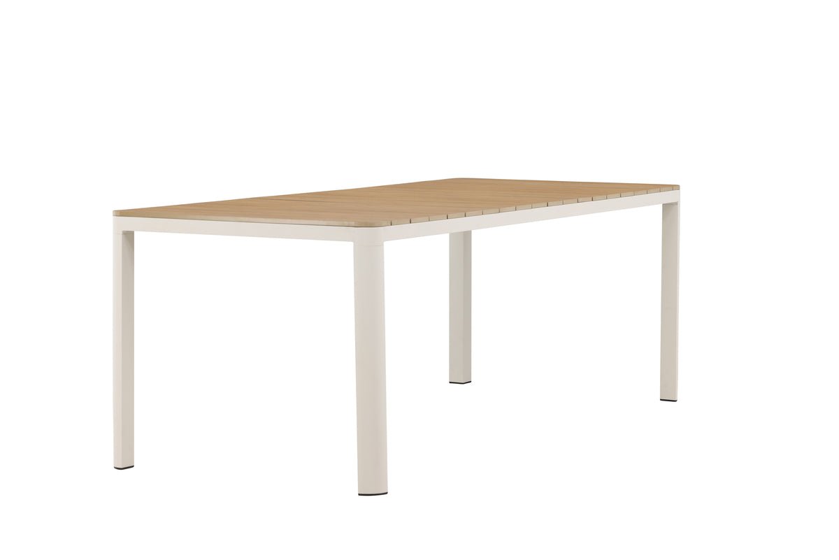 Garten Esstisch Ätna 210x90 cm Beige Tischplatte Aintwood