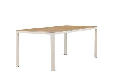 Garten Esstisch Ätna 210x90 cm Beige Tischplatte Aintwood