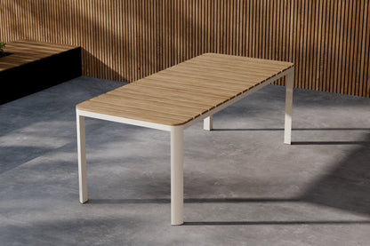 Garten Esstisch Ätna 210x90 cm Beige Tischplatte Aintwood