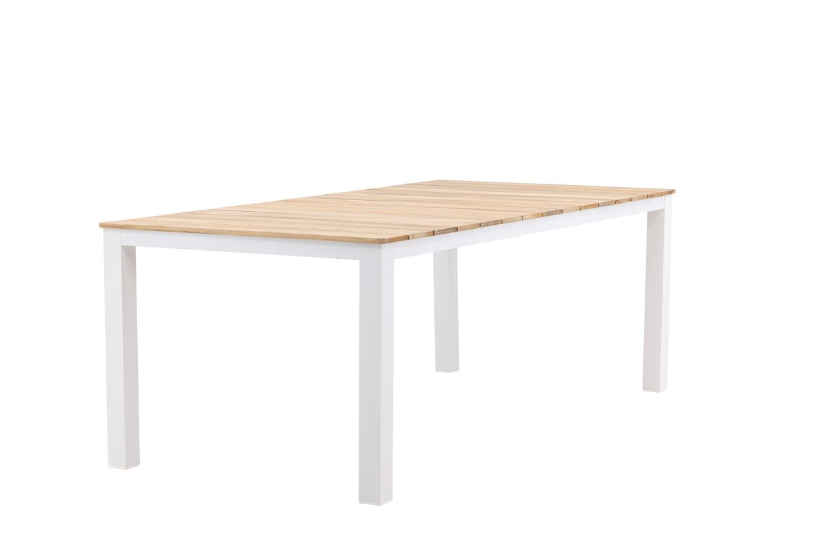 Garten Esstisch Eliano - 210x100 cm mit einer Tischplatte aus Teakholz in Naturoptik