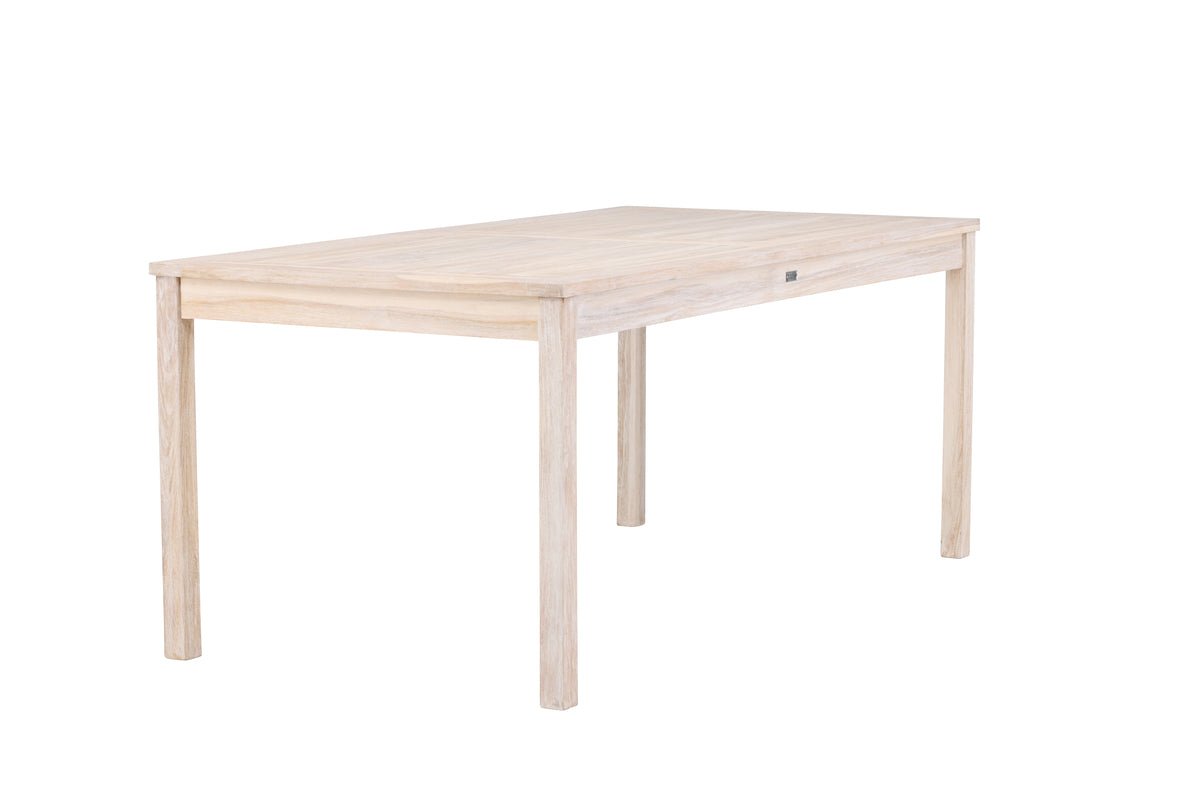 Garten Esstisch Lago – 180x90 cm Aus Weiß Gekalktem Oder Schwarzem Teakholz
