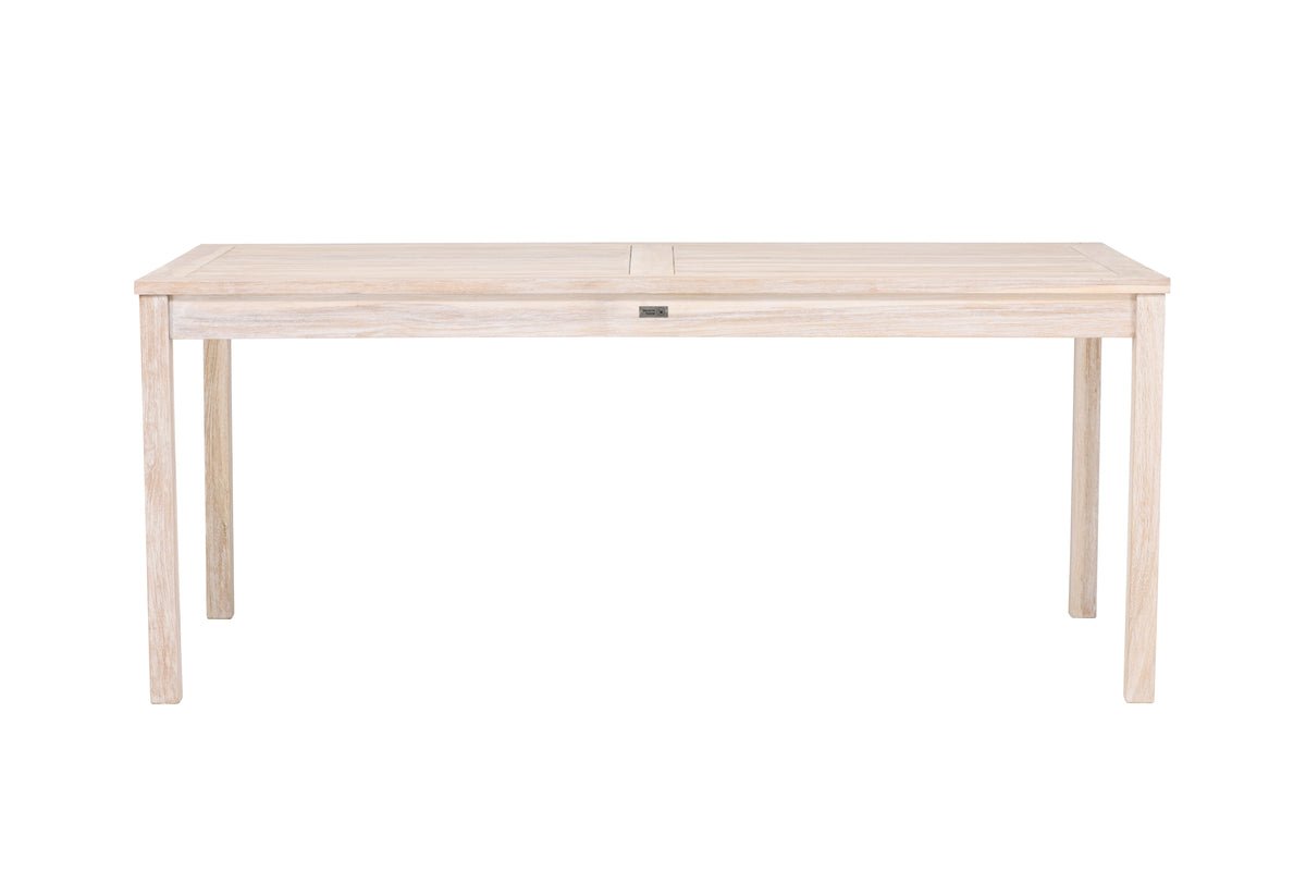 Garten Esstisch Lago – 180x90 cm Aus Weiß Gekalktem Oder Schwarzem Teakholz