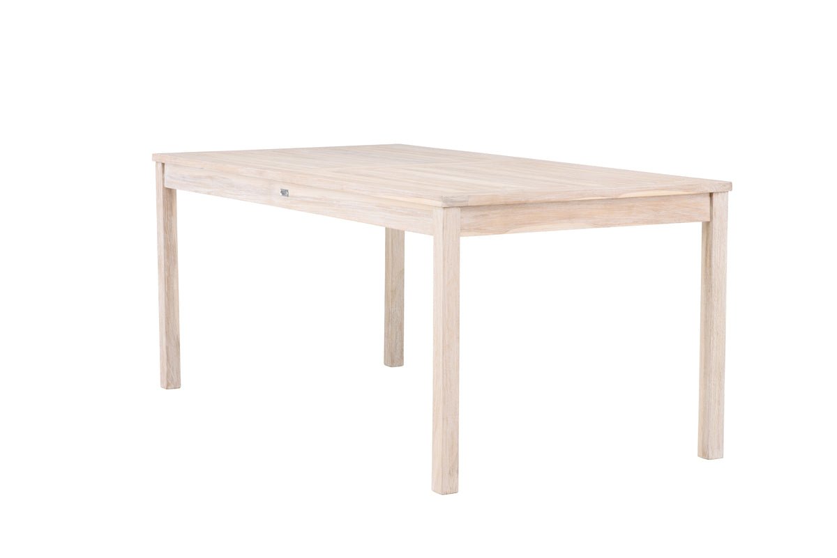 Garten Esstisch Lago – 180x90 cm Aus Weiß Gekalktem Oder Schwarzem Teakholz