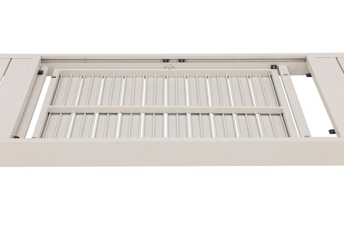 Luxusbetten24 Liora Ausziehbarer Gartentisch Beige 160‑240 cm Verlängerbar Robust