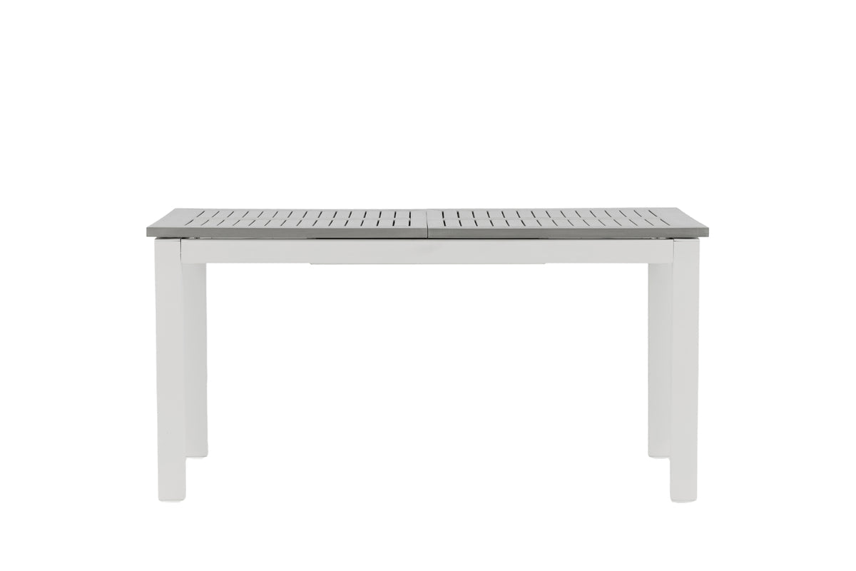 Luxusbetten24 Ravello Gartentisch Ausziehbar Alu‑Gestell Weiß 152‑210 cm Garten