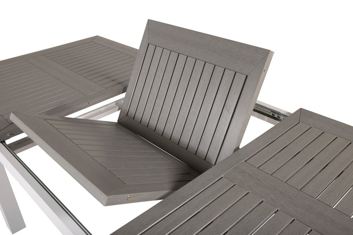 Luxusbetten24 Ravello Gartentisch Ausziehbar Alu‑Gestell Weiß 152‑210 cm Garten