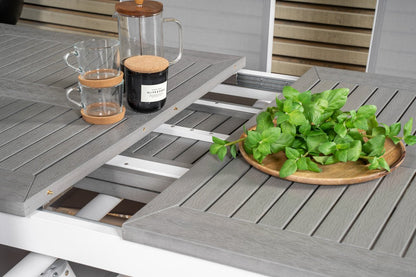 Luxusbetten24 Ravello Gartentisch Ausziehbar Alu‑Gestell Weiß 152‑210 cm Garten