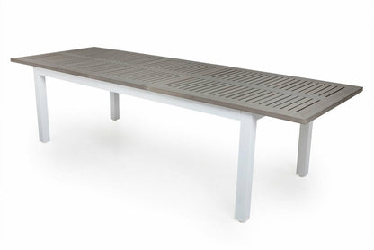 Luxusbetten24 Ravello Gartentisch Ausziehbar Alu‑Gestell Weiß 152‑210 cm Garten