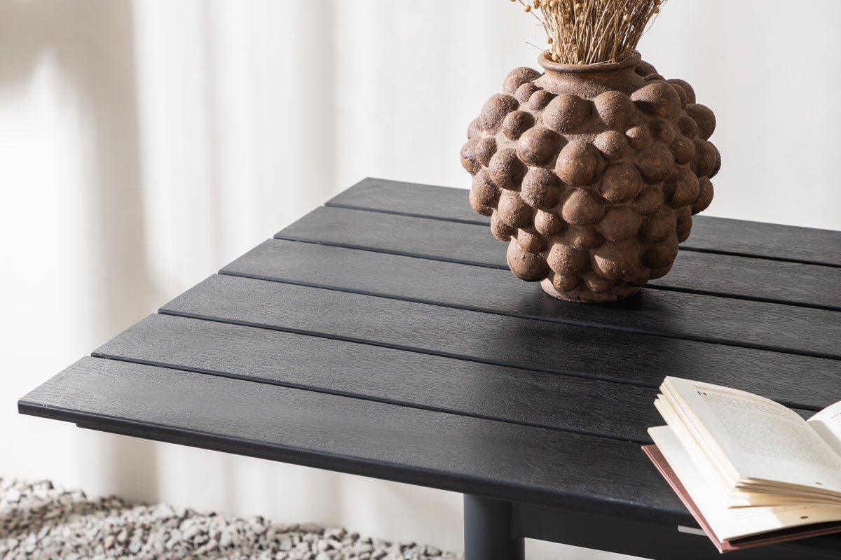 Luxusbetten24 Salento Garten Esstisch Aintwood 120x90 cm Schwarz