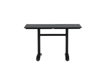 Luxusbetten24 Salento Garten Esstisch Aintwood 120x90 cm Schwarz