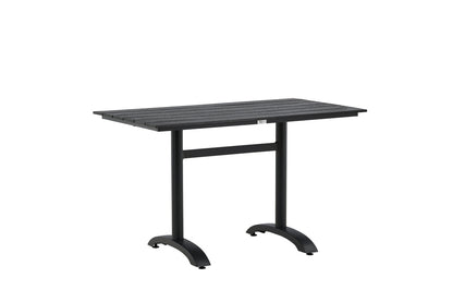 Luxusbetten24 Salento Garten Esstisch Aintwood 120x90 cm Schwarz