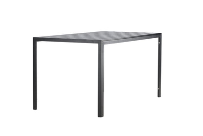 Garten Esstisch Siena 140 × 80 cm Aluminium‑Polywood, Beige für Außenbereich