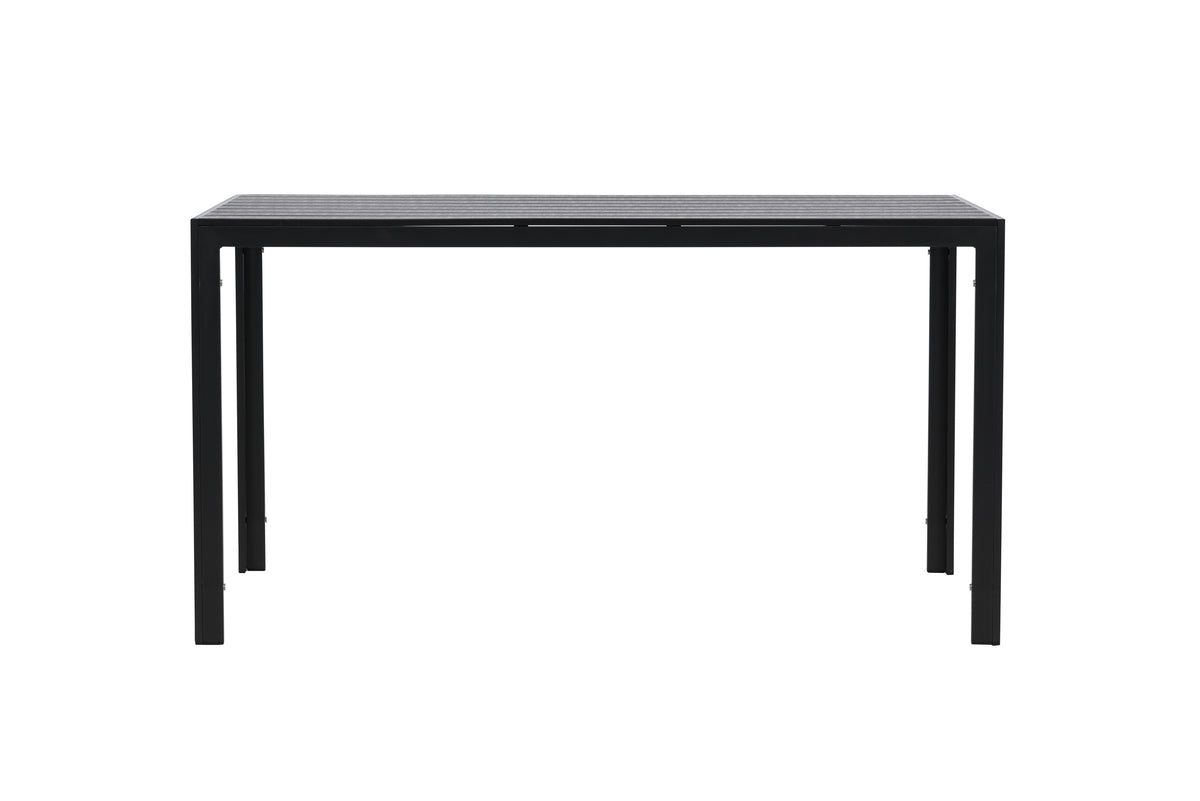Garten Esstisch Siena 140 × 80 cm Aluminium‑Polywood, Beige für Außenbereich