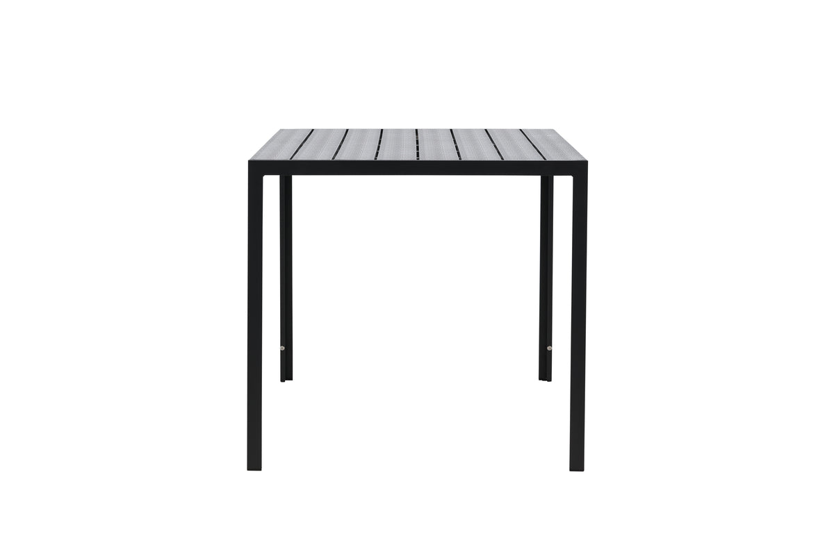 Garten Esstisch Siena 140 × 80 cm Aluminium‑Polywood, Beige für Außenbereich
