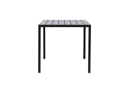 Garten Esstisch Siena 140 × 80 cm Aluminium‑Polywood, Beige für Außenbereich