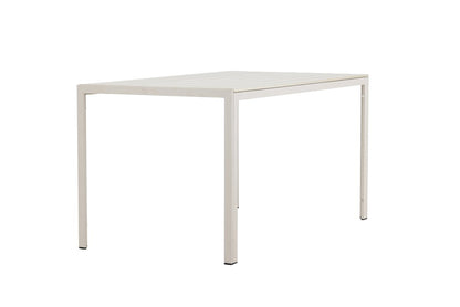 Garten Esstisch Siena 140 × 80 cm Aluminium‑Polywood, Beige für Außenbereich