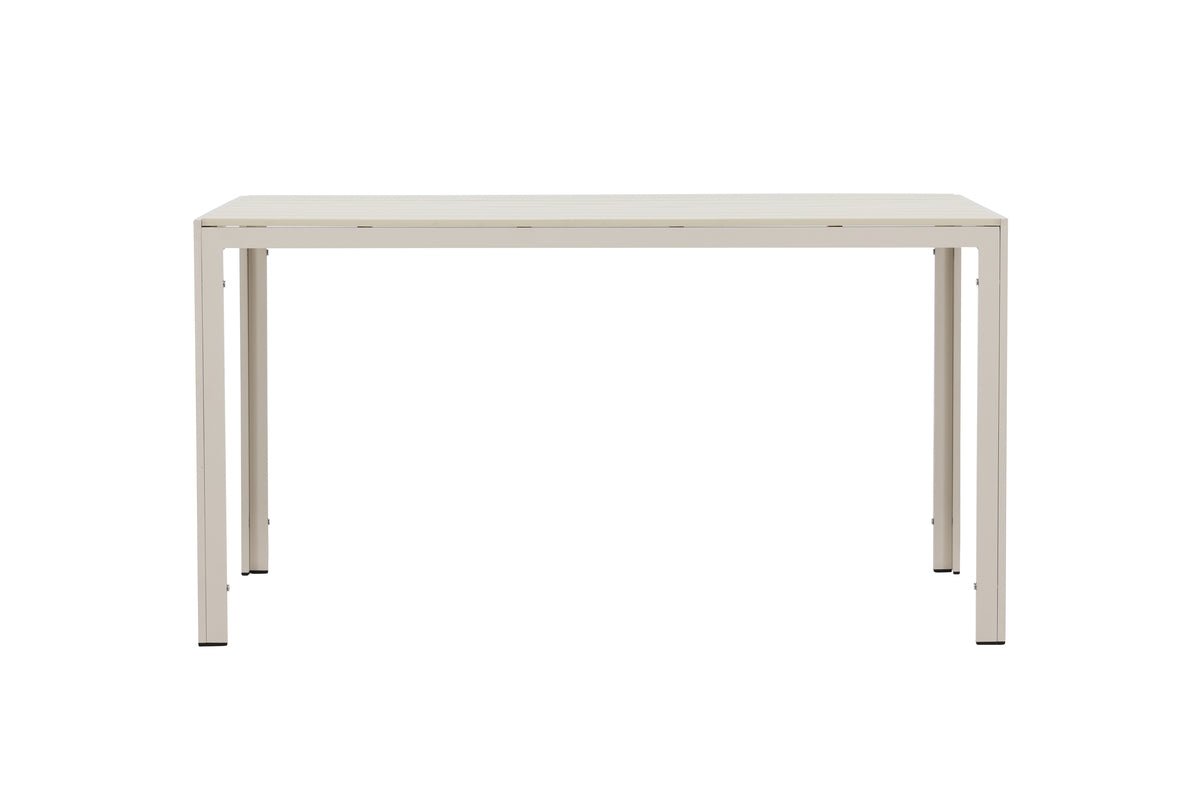 Garten Esstisch Siena 140 × 80 cm Aluminium‑Polywood, Beige für Außenbereich
