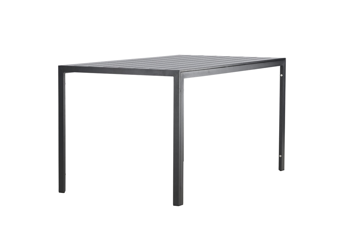 Garten Esstisch Siena 140 × 80 cm Aluminium‑Polywood, Beige für Außenbereich