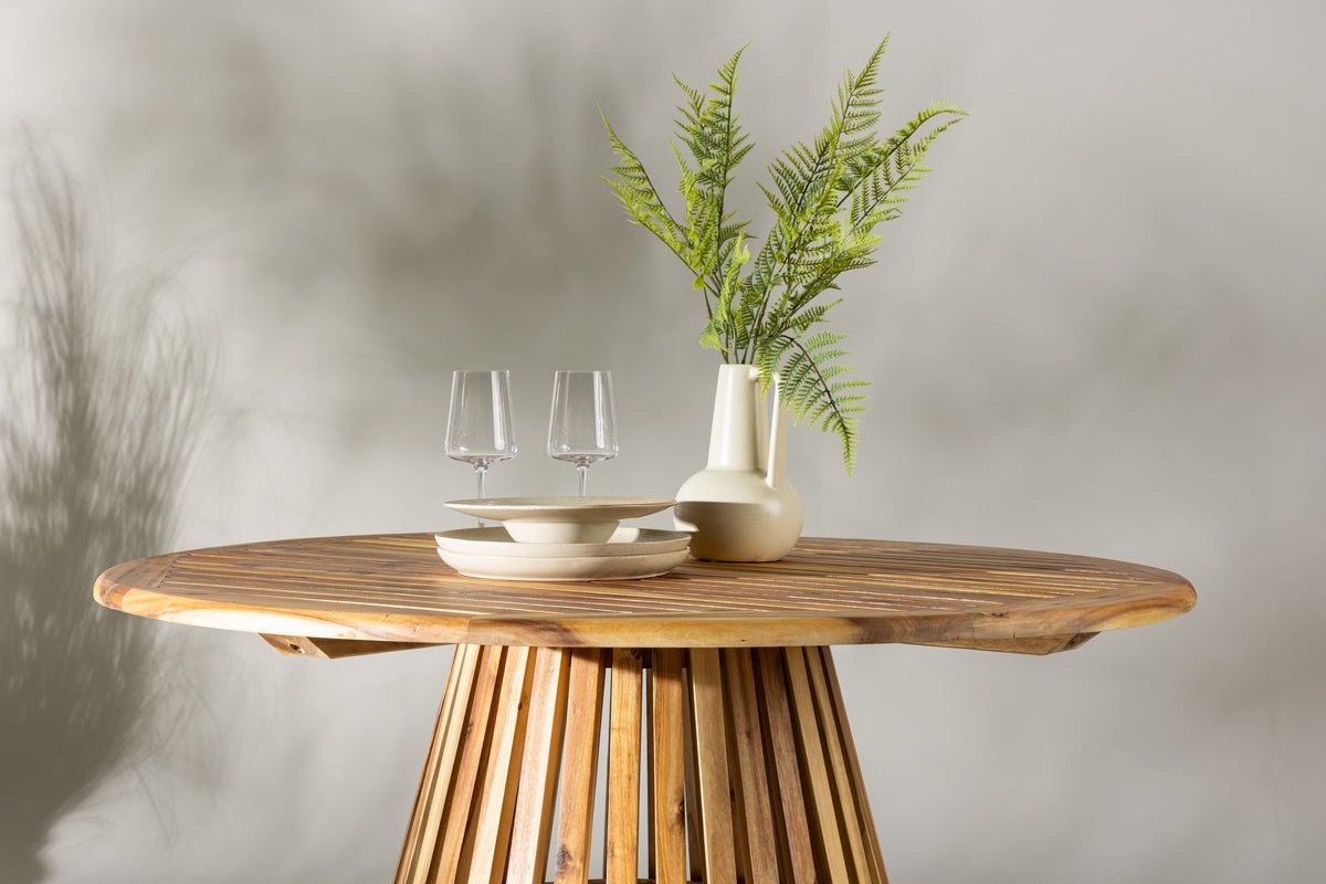 Garten Esstisch Silva Ø 120 cm Akazienholz Naturoptik