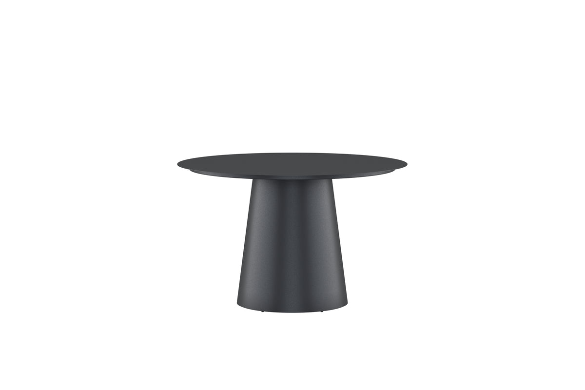 Garten Esstisch Solea Ø 120 cm Aluminium Schwarz/Beige